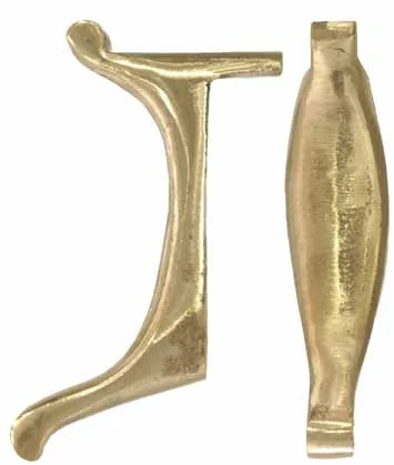 Schuetzen buttplate, medium size, sand cast brassInside cut for buttplate is 4-3/4", width is 1-3/4"
