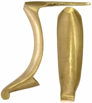 Schuetzen buttplate, sand cast brassOverall length 5-1/4", width 1-1/2", comb 3-1/2"
