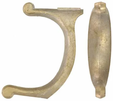 Schuetzen Double Ball End Buttplate, wax cast brassOverall length 5-3/16", width 1-3/8", comb 3-3/8"