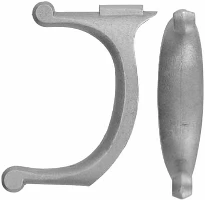 Schuetzen Double Ball End buttplate, wax cast steelOverall length 5-3/16", width 1-3/8", comb 3-3/8"