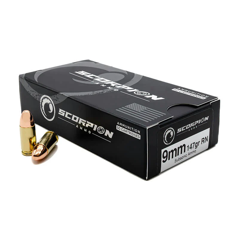 Scorpion 9mm 147 Gr Subsonic Ammo