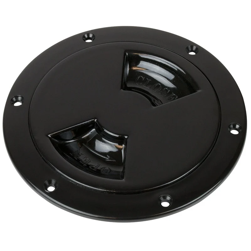 Sea-Dog Smooth Quarter Turn Deck Plate – Black – 5 [336155-1]
