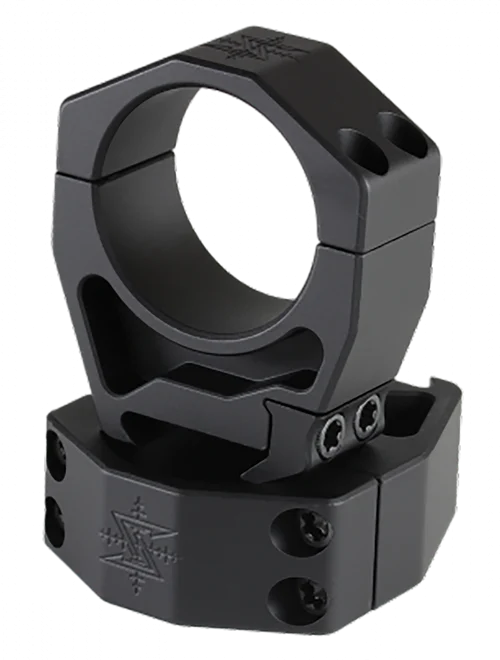 Seekins Scope Ring Set, 35mm Tube, 1.26" Picatinny Rail Mount, Black