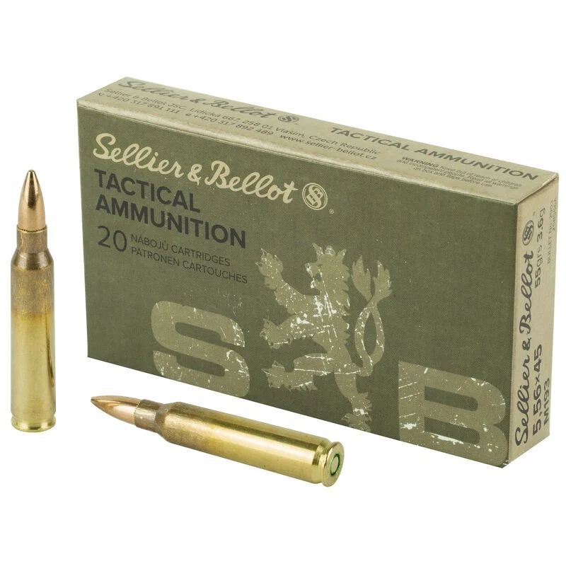 Sellier & Bellot 5.56x45mm Match HPBT 69 gr – Precision Competition Ammo | 20 Rounds