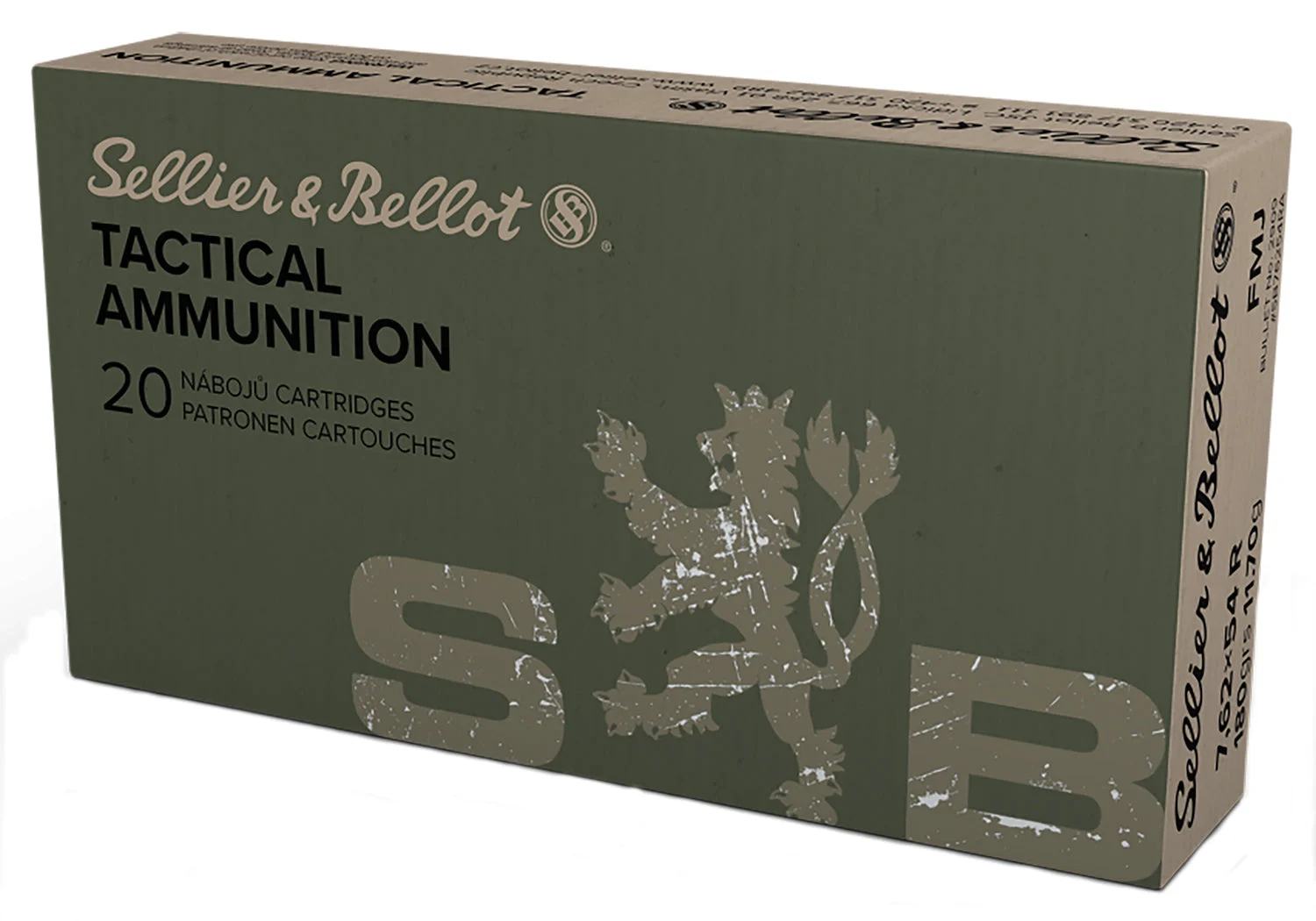 Sellier and Bellot Rifle 7.62x54mmR 180 gr FMJ ammo