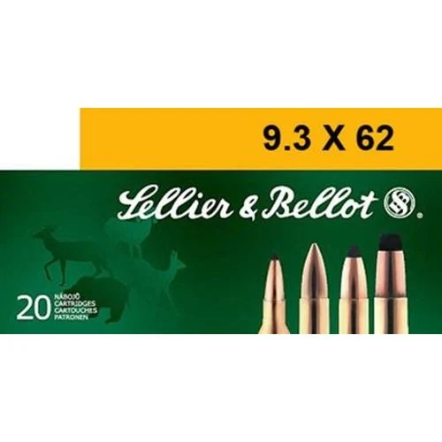 Sellier & Bellot Rifle Soft Point 9.3x62cal 18.5gr 285grains