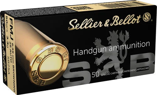 Sellier & Bellot (S&B) SB25AFull Metal Jacket FMJ 50 Grain .25 ACP