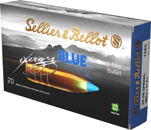 Sellier & Bellot (S&B) SB3006XB eXergy Boat Tail TAC-EX-Blue180 Grain .30-06 Springfield