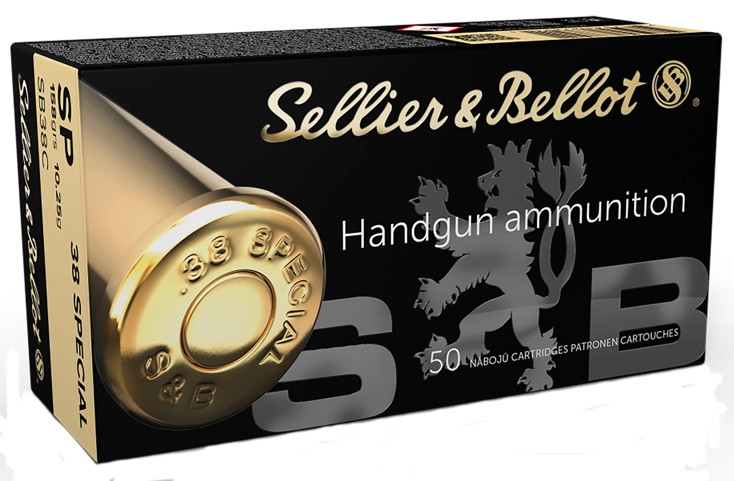 Sellier & Bellot (S&B) SB38CSoft Point SP 158 Grain .38 Special