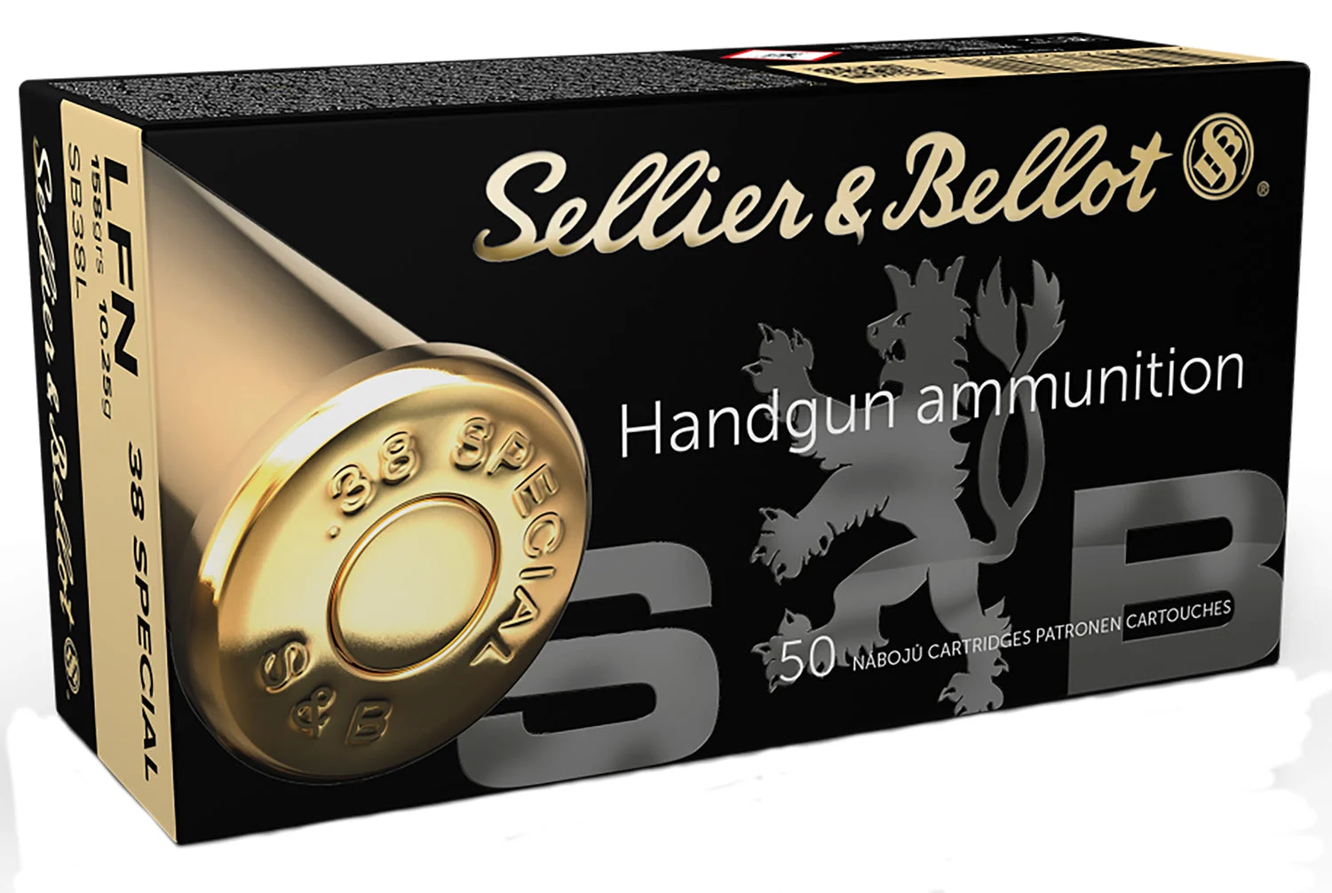 Sellier & Bellot (S&B) SB38LLead Flat Nose158 Grain .38 Special