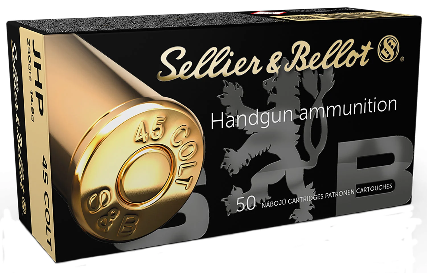 Sellier & Bellot (S&B) SB45FJacketed Hollow Point JHP 230 Grain .45 Long Colt