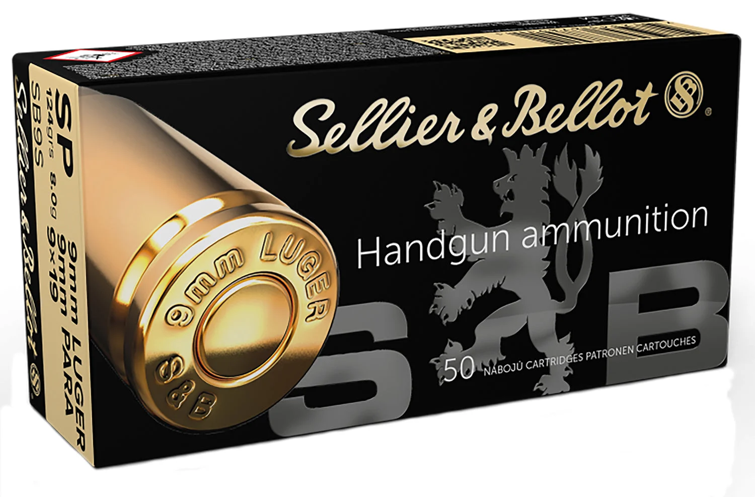 Sellier & Bellot (S&B) SB9SSoft Point SP 124 Grain 9mm Luger/Parabellum