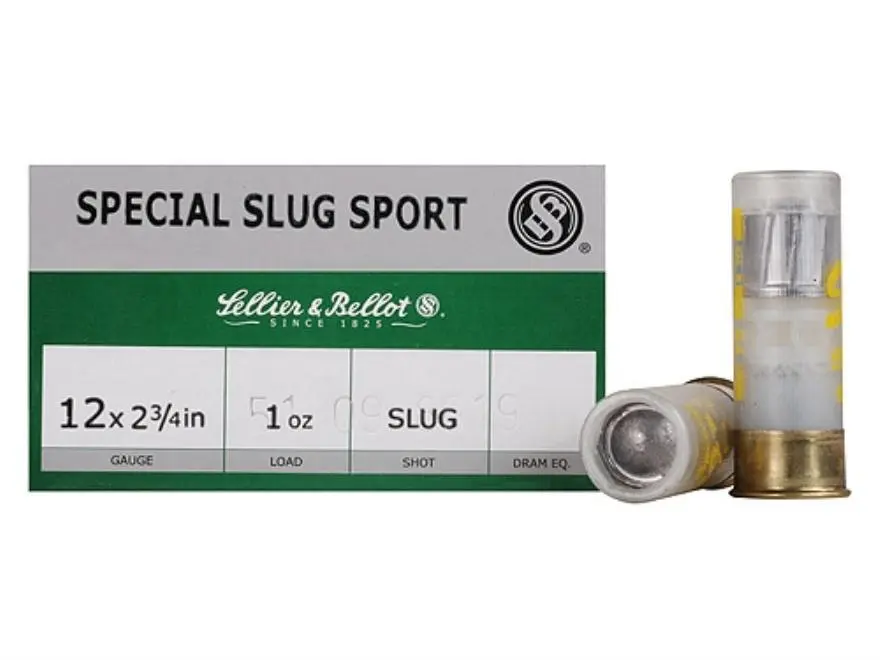 Sellier & Bellot Shotgun Ammunition 12 ga 2 3/4″ 1 oz Slug 25/ct