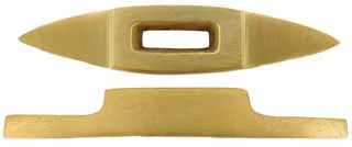 Shaped Oval Knife Guard,21/32" wide by 3-3/32" long,sand cast brass