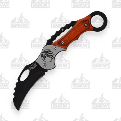 Sharps Cutlery Raptor Hawkbill Folding Knife Pakkawood FRSHP146PW