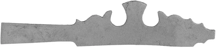 Sideplate, nickel, made in the U.S.A.