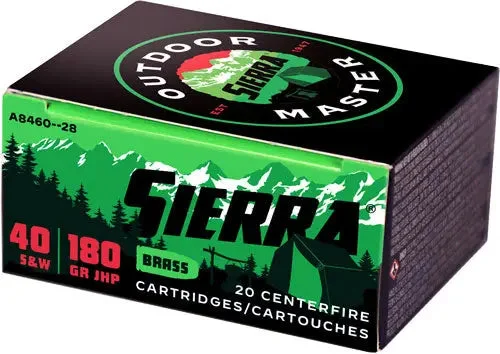 SIERRAOUTDOOR MASTER 40 SW 180GR JHP 20RD