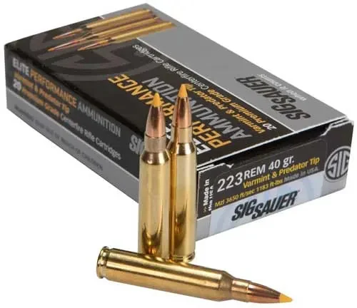 SIG 223 REM 40GR VARMINT/PREDATOR 20RD