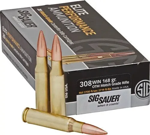 SIG 308 WIN 168GR OTM 20RD