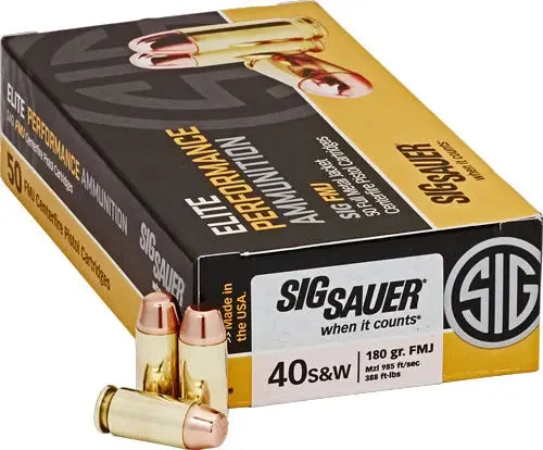 SIG 40 SW 180GR FMJ 50RD