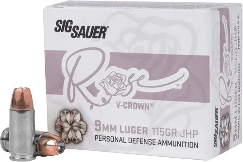 SIG 9MM LUGER 115GR ELITE V-CROWN JHP 20RD