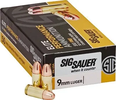 SIG 9MM LUGER 124GR FMJ 50RD