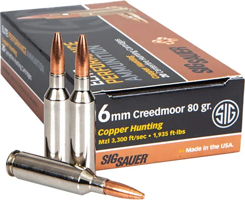 Sig Sauer E6MMCH120 Elite Performance Copper Hunting80 Grain 6mm Creedmoor