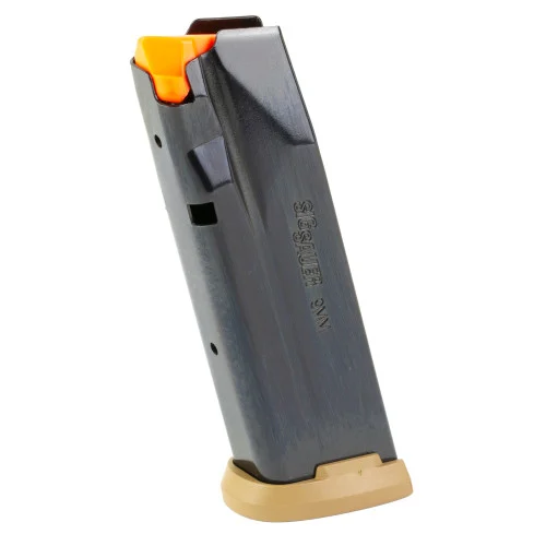 Sig Sauer Magazine 9mm, Coyote Tan Floor Plate, Fits All Sig P365 Models, 17rd