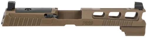 Sig Sauer P320 Sig Sauer P320 9mm PVD Coyote Brown Stainless Steel Optic Ready Slide XRAY3 Suppressor Sights Compatible With ROMEO1 & ROMEO Pro