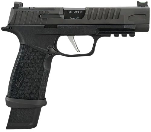 Sig Sauer P365 Fuse 9mm 17rd, 4.30" Black Carbon Steel Barrel, Black Nitron Optic Ready/Serrated Stainless Steel & Frame Beavertail & Picatinny Rail, Black LXG Grip