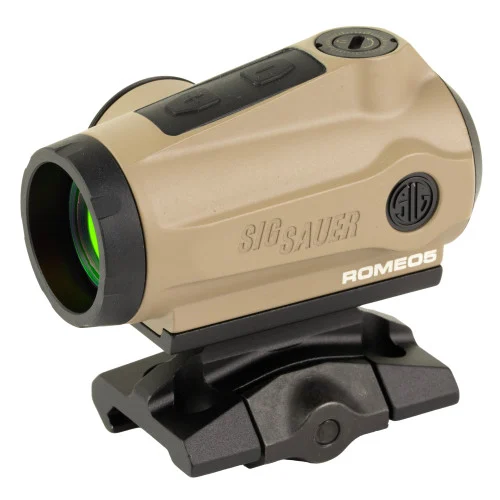 Sig Sauer ROMEO 5 Gen II, Red Dot, 20mm Objective, 2 MOA Dot, Matte Finish, Flat Dark Earth, Includes Absolute Co Witness Mount