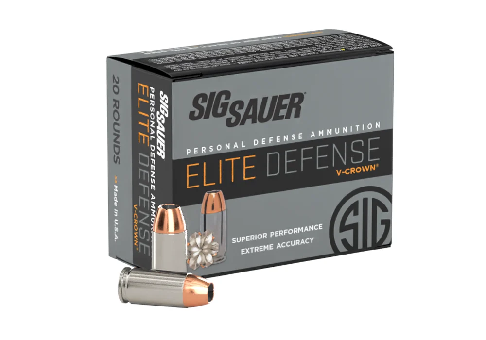 Sig Sauer V-Crown .40 S&W 180 gr JHP – Premium Self-Defense Ammo| 20 Rounds