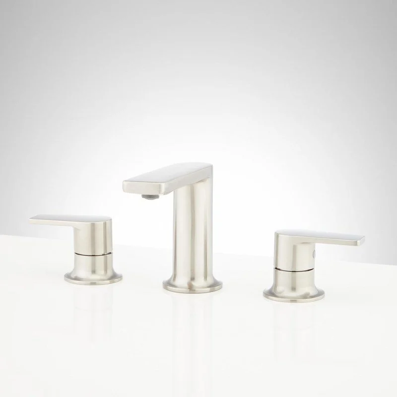 Signature Hardware Berwyn Two Handle Widespread Bathroom Sink Faucet in Brushed Gold | Ferguson