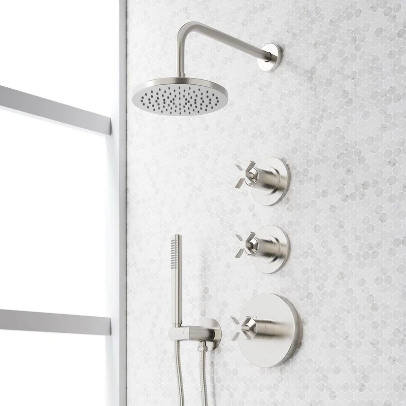 Signature Hardware Vassor Shower System with Hand Shower in Brushed Nickel | Ferguson