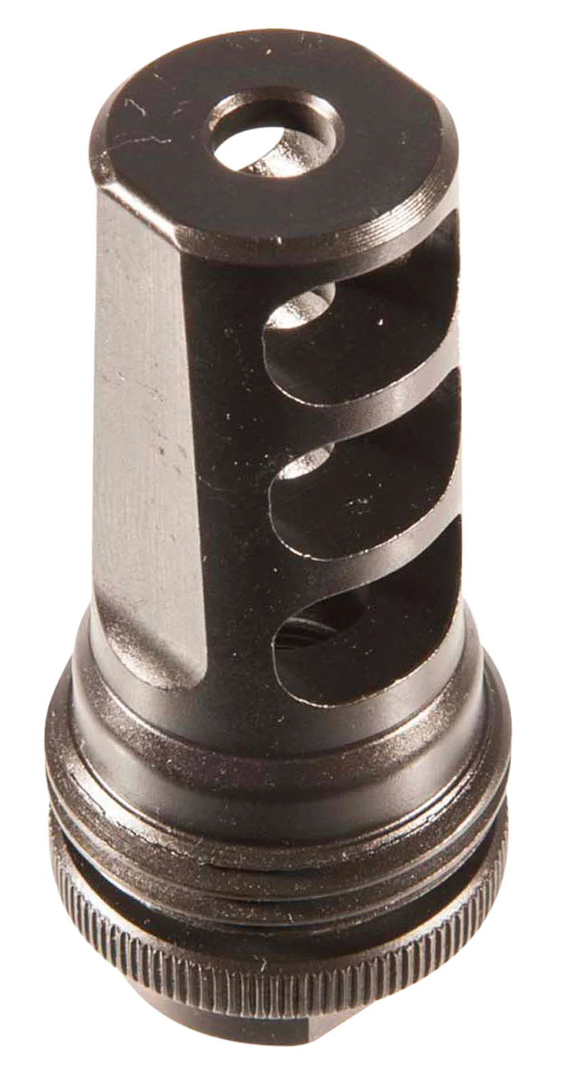 SilencerCo AC142 ASR 5.56 NATO Muzzle Brake – 1/2″‑28 TPI, Black Steel