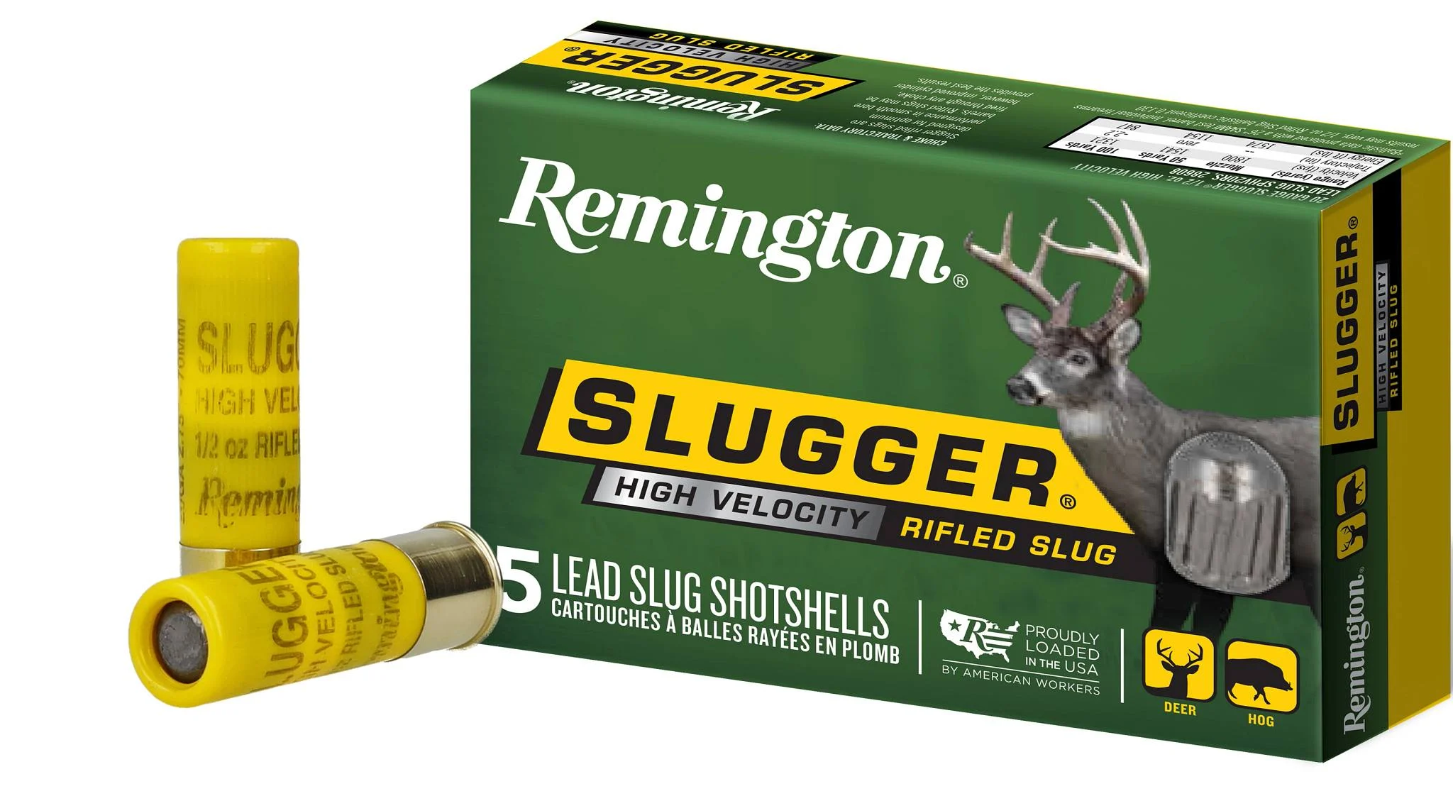 Slugger High Velocity Rifled Slug, 20 Gauge, 219 Grain, 2-3/4 in, 1800 fps