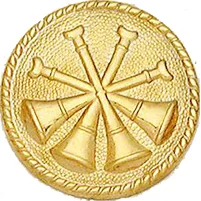 Smith & Warren Deputy Chief Collar Insignia, 4 Crossed Bugles