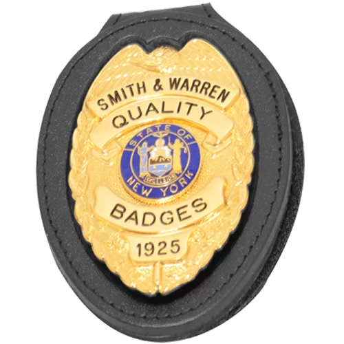 Smith & Warren Recessed Badge Holder with Metal Belt Clip