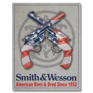 Smith & Wesson - American Born Tin Sign SG1465