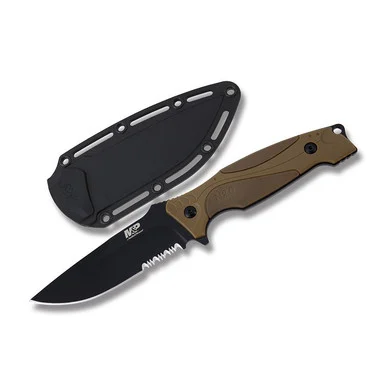 Smith & Wesson M2.0 M&P FDE 4.0in Black Drop Point Fixed Blade Knife 1085882