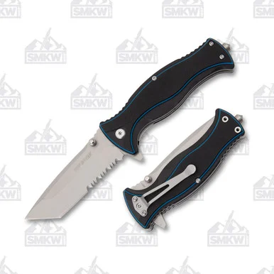 Smith and Wesson Officer Ultra Guide Folding Knife 8Cr13MOV Tanto 3.13 In. 1122581