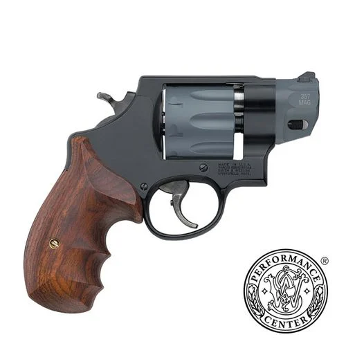 Smith & Wesson, S&W 327 Performance Center 357 Mag 2″ 8rd Wood Grip Black Finish 170245