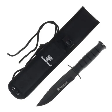 Smith and Wesson Search-Rescue Fixed Blade Knife 6in Black Clip Point Blade SWCKSUR1