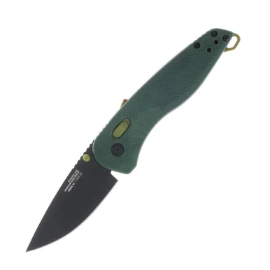 SOG Aegis AT Forest - Moss 3.13 Inch Plain Black TiNi Drop Point SOG11410457