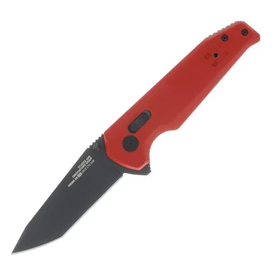 SOG Vision XR LTE Red Folding Knife 3.36in Plain Black Tanto Blade SOG12570857