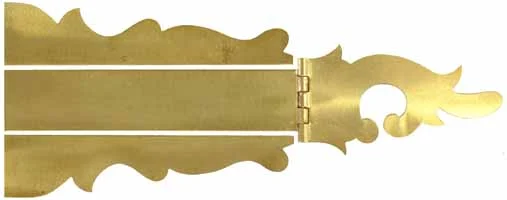 Somerset County Patchbox Kit,brass, 7-7/8" overall length