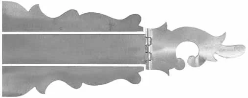 Somerset County Patchbox Kit,nickel silver, 7-7/8" overall length