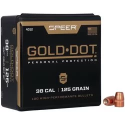 Speer 38 Caliber (0.357″) 125 Gr. Gold Dot Hollow Point (100)