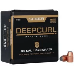 Speer 44 Caliber (0.429″) 240 Gr. DeepCurl Handgun Hunting Soft Point (100)
