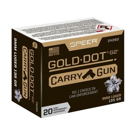SPEER 9MM 135GR GOLD DOT CARRY GUN HP 20